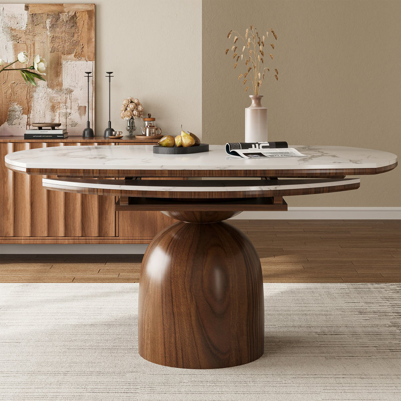 Table de salle à manger Corsa, H 29,5 po x L 53,1 po x l 53,1 po, Blanc