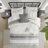6 Cotton Bedroom King - Grey/White For Chic Comforter White/Grey Decoration