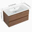 Meuble-lavabo mural 36 po avec lavabo en céramique 36 po, 2 tiroirs à fermeture en douceur, ensemble KD