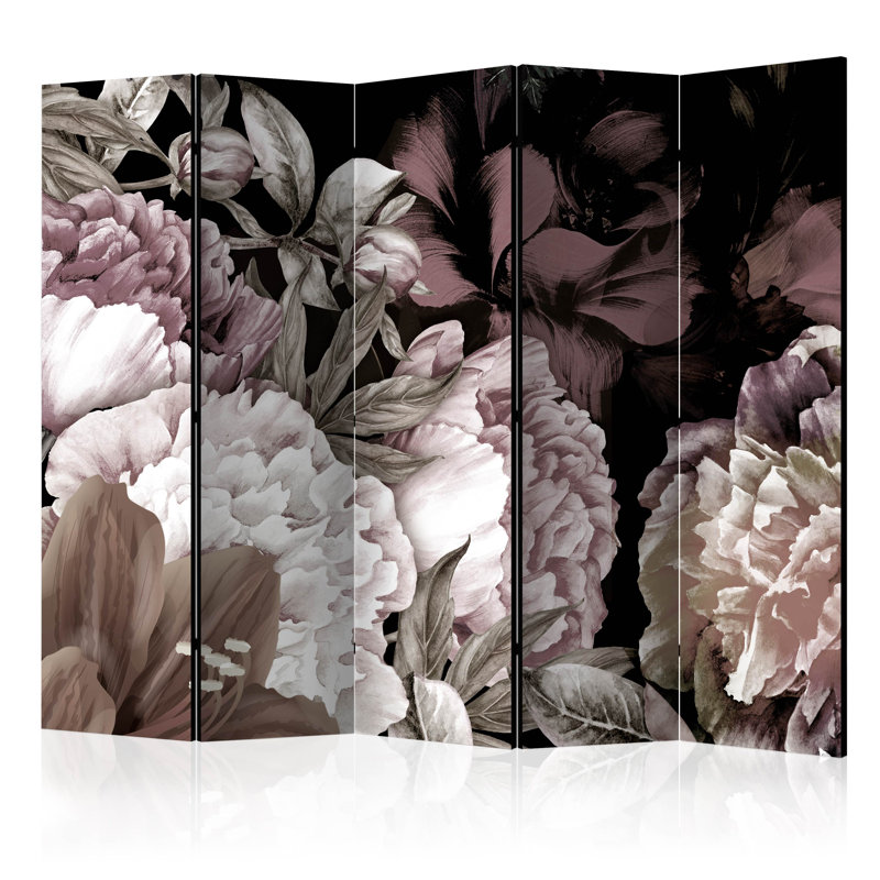 Gisi 225cm W x 172cm H 5 - Panel Solid Wood Folding Room Divider