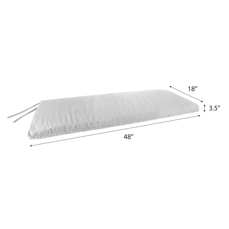 48" x 18" Outdoor Bench Cushion with Ties, Multi-Colored