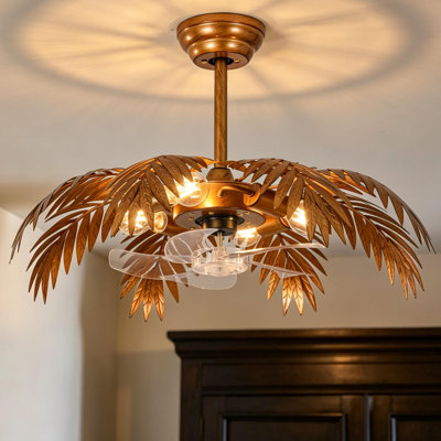 24.8'' Farmhouse Ceiling Fan With Fandelier