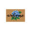 Paillasson Blue Hydrangea Welcome, 24 L x 36 W, pour porche d'entrée