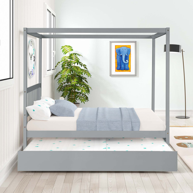Canopy Bed With Twin Trundle