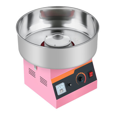 Machine à barbe à papa commerciale, machine à barbe à papa électrique 1000W, facile à utiliser avec un bol en acier inoxydable de 15 pouces et une cuillère à sucre, fait des bonbons durs pour l'anniversaire des enfants à la maison, fête de famille, rose