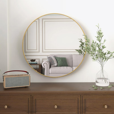 Miroir rond en métal