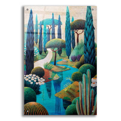  «Fairy Tale Landscape» par Svetlana Aleynikova, art mural en verre acrylique