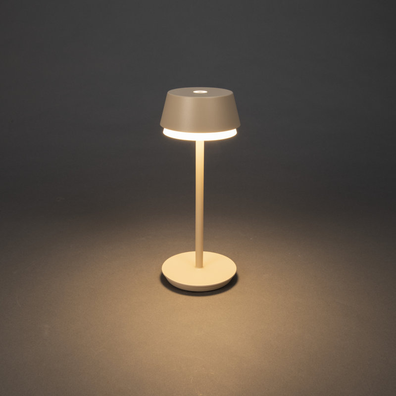 Lyon Cordless Table Lamp - USB Rechargeable, RGB Dimmable LED, Elegant Design, Beige