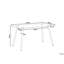 Emelyn Glass Top Metal Base Dining Table