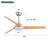 52 Inch Ceiling Fan With 22W Led Light And Remote Control 5 Abs Blades For Living Room