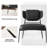 Oversize Armless Accent Chair Black Simple Modern Living Room Chair with Metal Legs