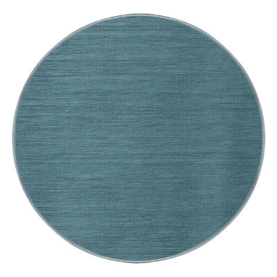 Tapis bleu uni lavable à la machine