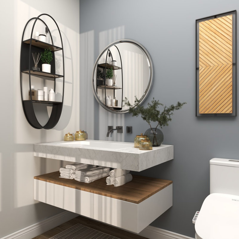 Annabell 2 Piece Oval Tiered Shelf