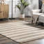 Tapis rayé beige tissé à la main Stockton Springs-20359178