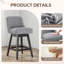 Tabouret de bar 360 ° avec structure en bois massif-265776877