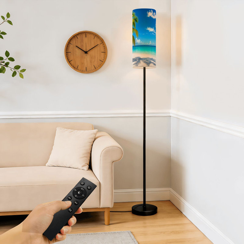 Lampe sur pied Scenic Coral Beach Palm Tree Dimmable Modern
