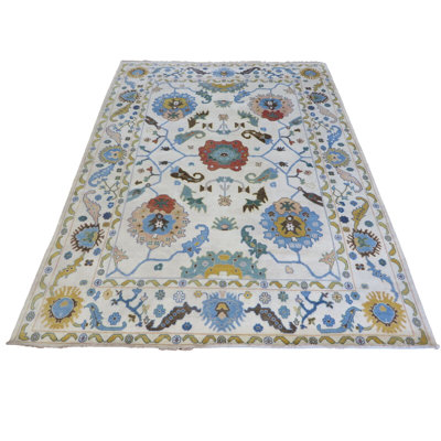 Tapis ivoire unique de 10 pi 2 po x 13 pi 9 po
