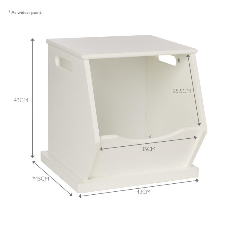 Single Stacking Storage Trunk, White