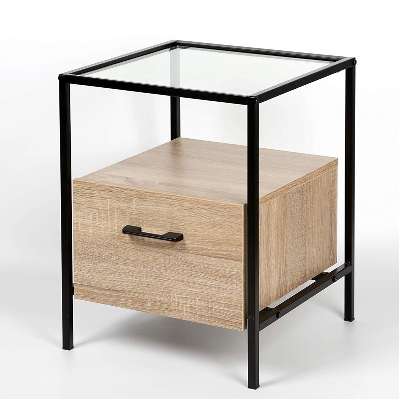 Nadia 40cm W Metal Bedside Table