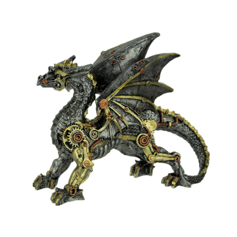 Statue de dragon gothique Dezman Steampunk