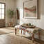 Banc de hall d'entrée rembourré en jute naturel Classic Southwestern