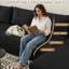 Canapé modulaire surdimensionné de 160 po en tissu désossé avec méridienne, siège modulaire en forme de U en velours côtelé et assise profonde, canapé confortable pour le salon, aucun assemblage requis-907535951
