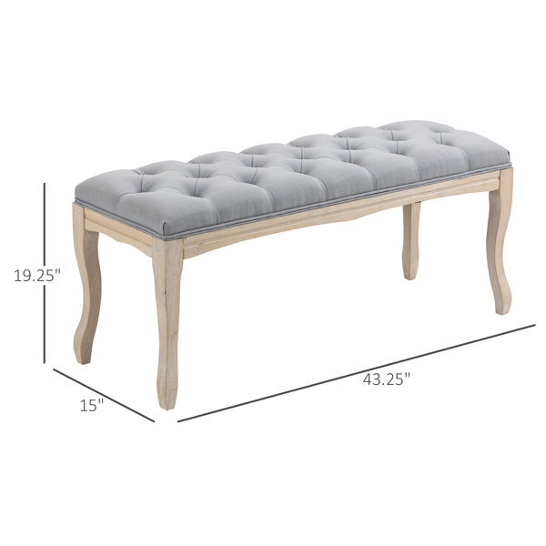 Ophelia & Co. Schurman 100% Linen Upholstered Bench | Wayfair