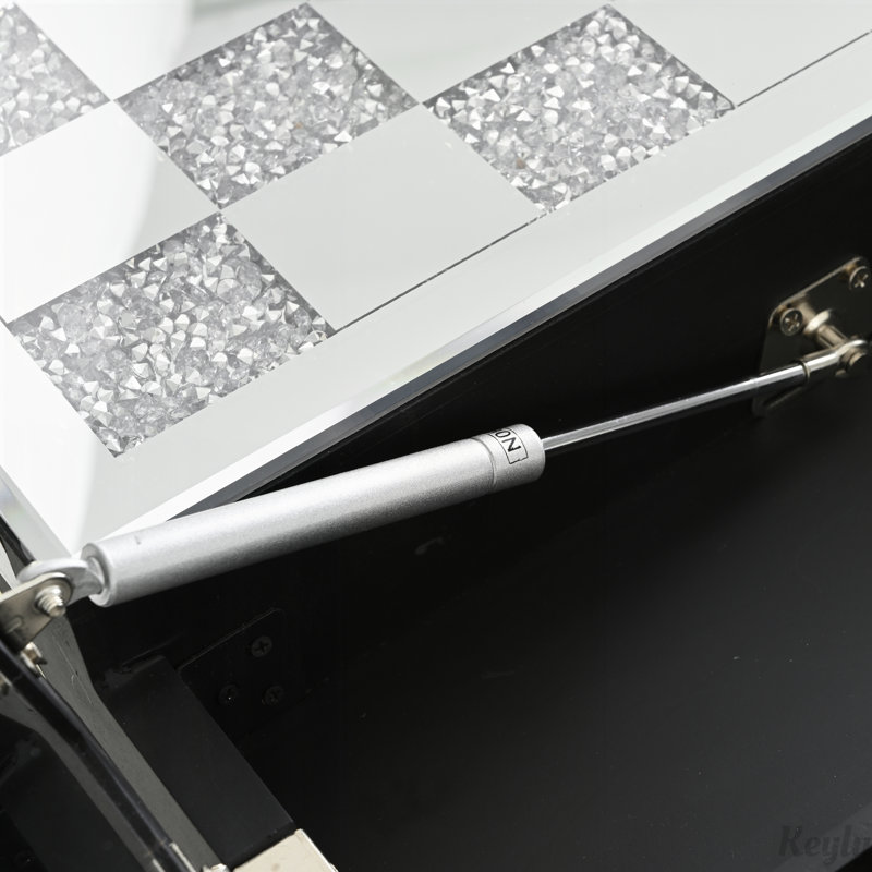 Bureau de coiffeuse en miroir avec miroir rabattable