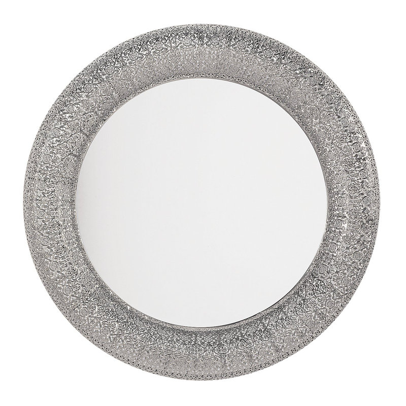 Casper Metal Flat Wall Mirror, Silver