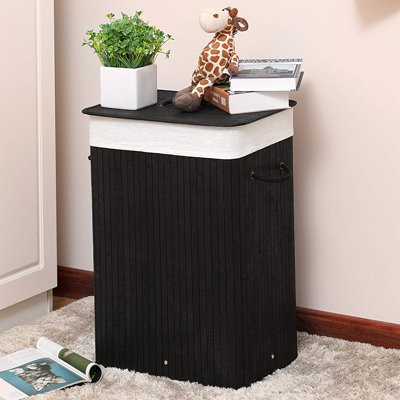Wood Laundry Hamper with Handles
