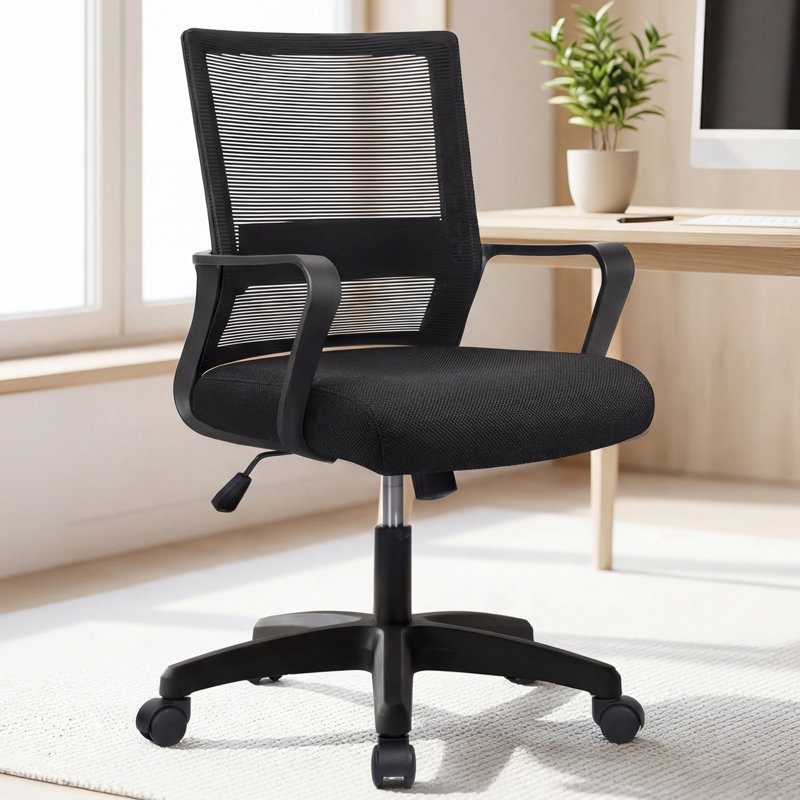 Nikyia  Ergonomic Mesh Office Task Chair with Deep and Wide seat, Black