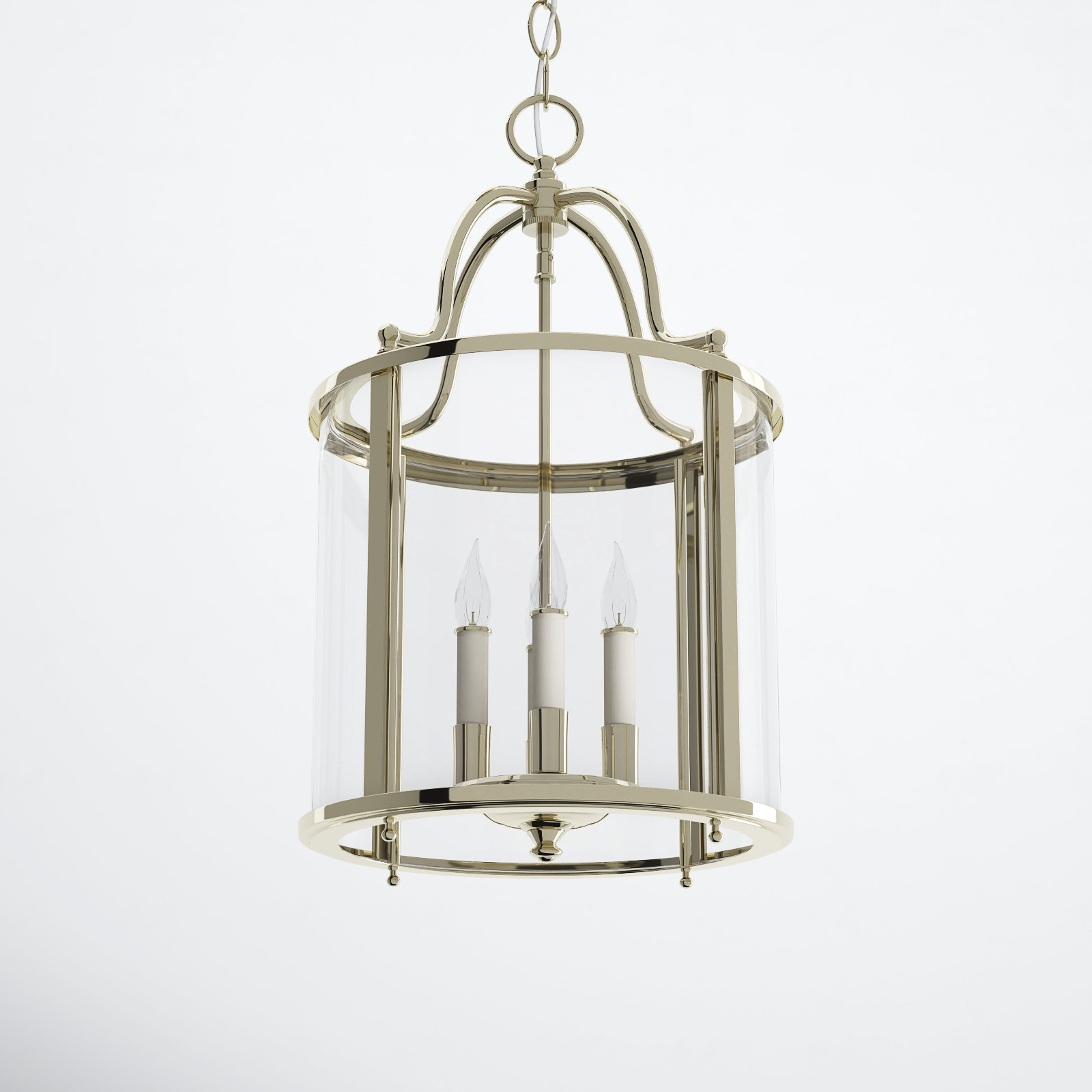 Tide 4 - Light Dimmable Lantern Chandelier, Polished Nickel