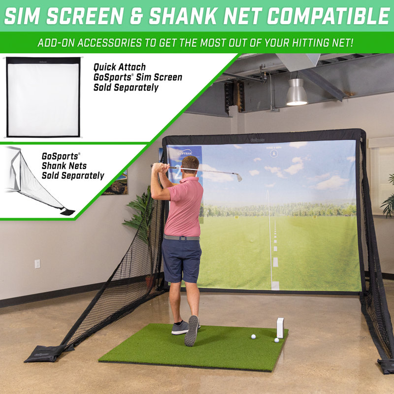 Gosports ELITE Golf Practise Net With Steel Frame - 10'' Size