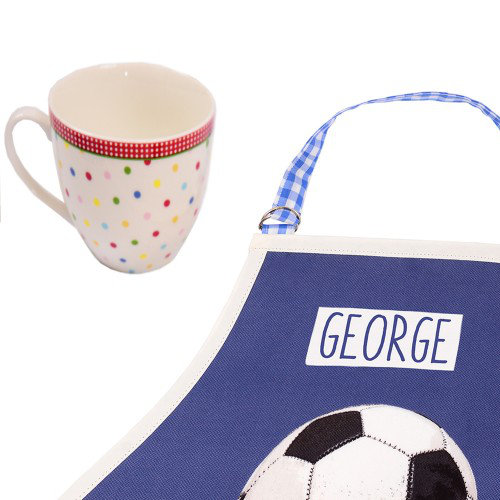 Football Childrens Apron, Navy, 2-5 Years
