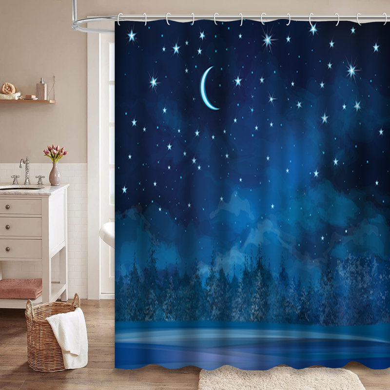 Rideau de douche Night Star, L 72 po x l 78 po