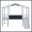 Lit mezzanine simple avec échelle et glissade