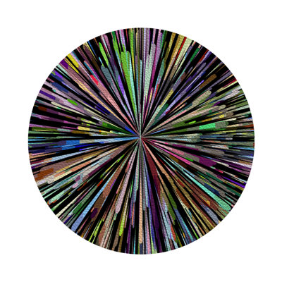 Fireworks Vegan Leather Round Pebble Placemat