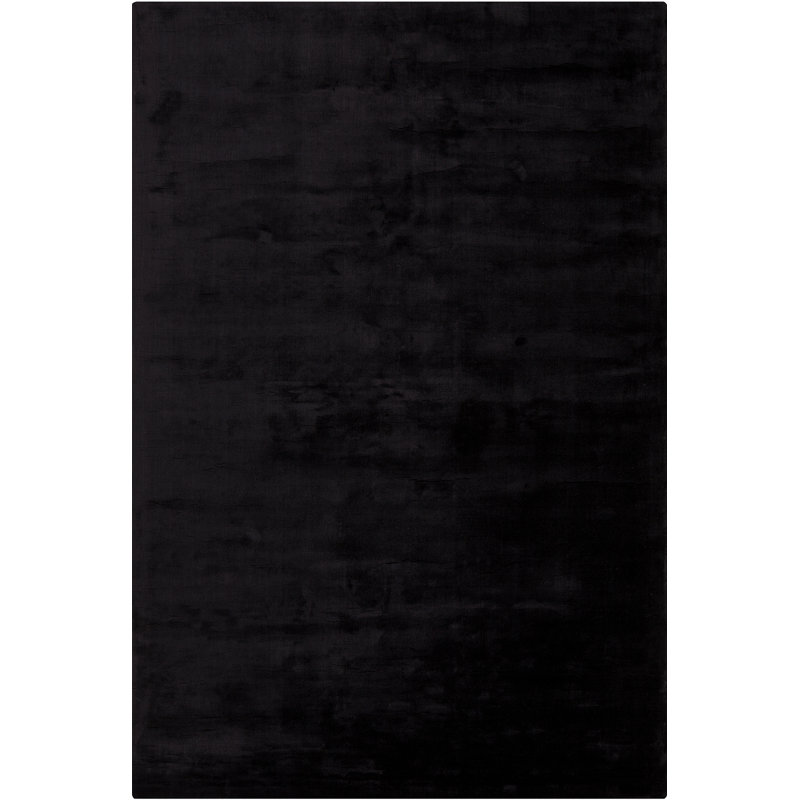 Tapis noir tissé à la main Mabel, Rectangle 9 pi x 13 pi