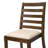 5-piece Kitchen Table set included a square Kitchen Table and 4 Light Tan Polyester Fabric stackable Chair, Antique Walnut Finish-1318520097
