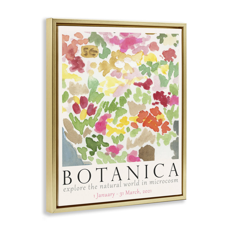  "Botanica Abstract Florals", art mural sur toile flottante par June Erica Vess, H 21 po x l 17 po