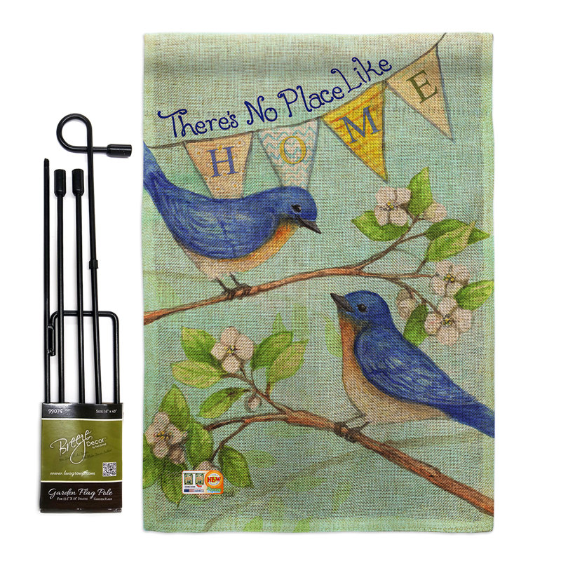 « welcome like home en toile jute », impression en polyester à 2 côtés 18,5 x 13 po ensemble de drapeau de jardin