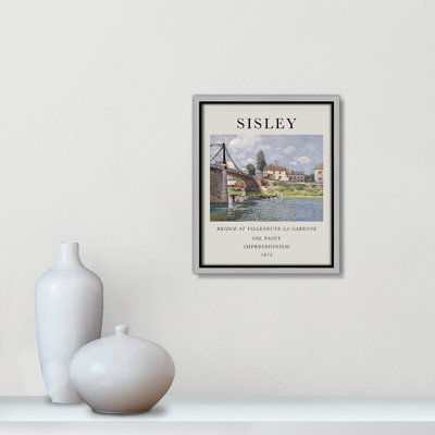 Old Masters Collection " The Bridge At Villeneuve " by Alfred Sisley