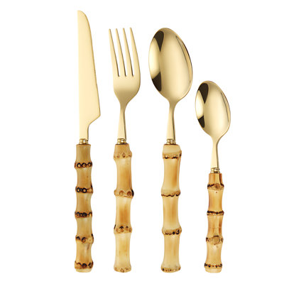 20 PieceHandle 304 Stainless Steel Cutlery Set - Dinner Fork, Knife, Spoon And Dessert Spoon For Western Dining