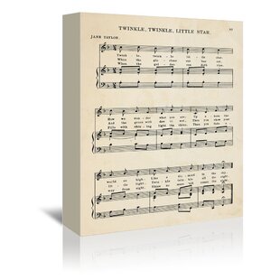 Twinkle, Twinkle Little Star Sheet Music - Wrapped Canvas Graphic Art Print