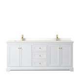 Avery 80'' Double Bathroom Vanity with Quartz Top