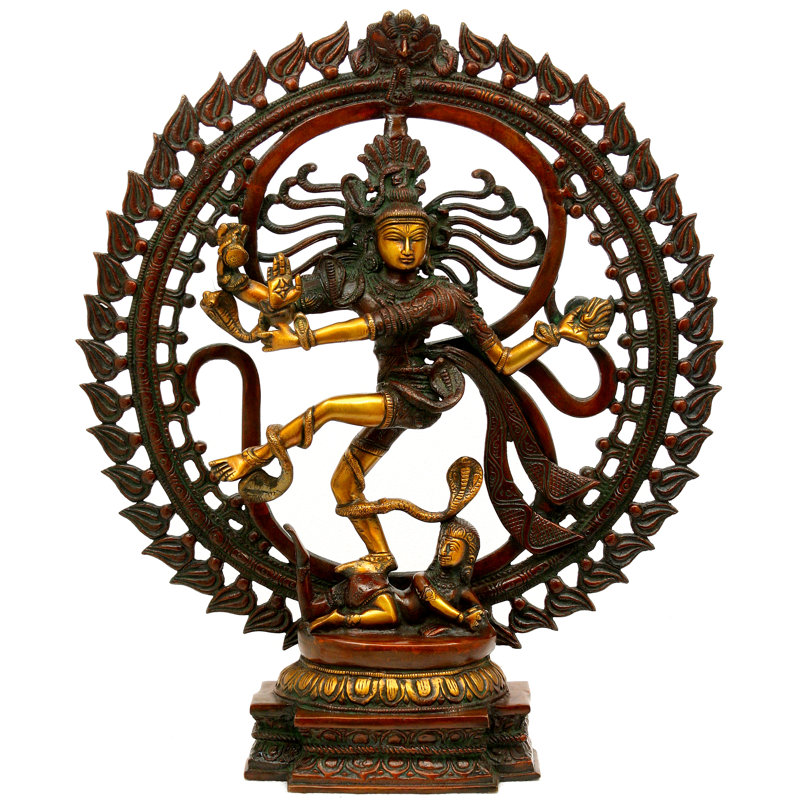 20" Brass Nataraja Statue | Handmade Dancing Shiva Sculpture | Large Indian Home Décor Idol for Yoga Studio & Living Room