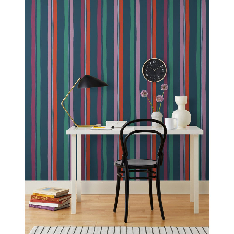 Picnic Wallpaper | Traditional / Roll - 27" x 30', Midnight
