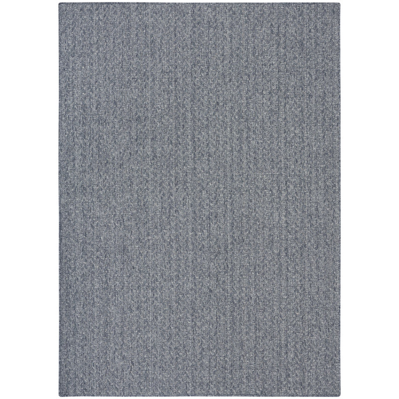 Nourison Tulum 6' x 9' Denim Outdoor Rug, Rectangle 6' x 9', Denim