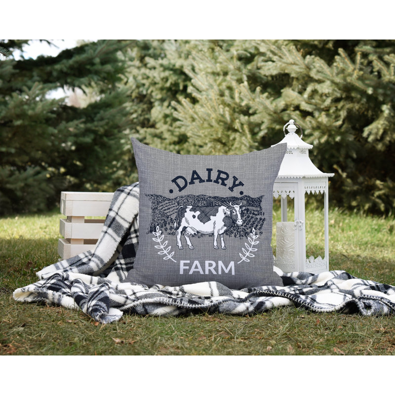 Oreiller intérieur / extérieur Bety Barnyard, L 15 po x H 15 po, gris