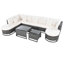 Ensemble de canapé 7 pièces en osier de grande taille avec 2 tables basses et coussins-2141660301